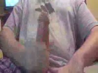 Middle-aged dude proudly pulls his monster cock out for his live streaming webcam viewers